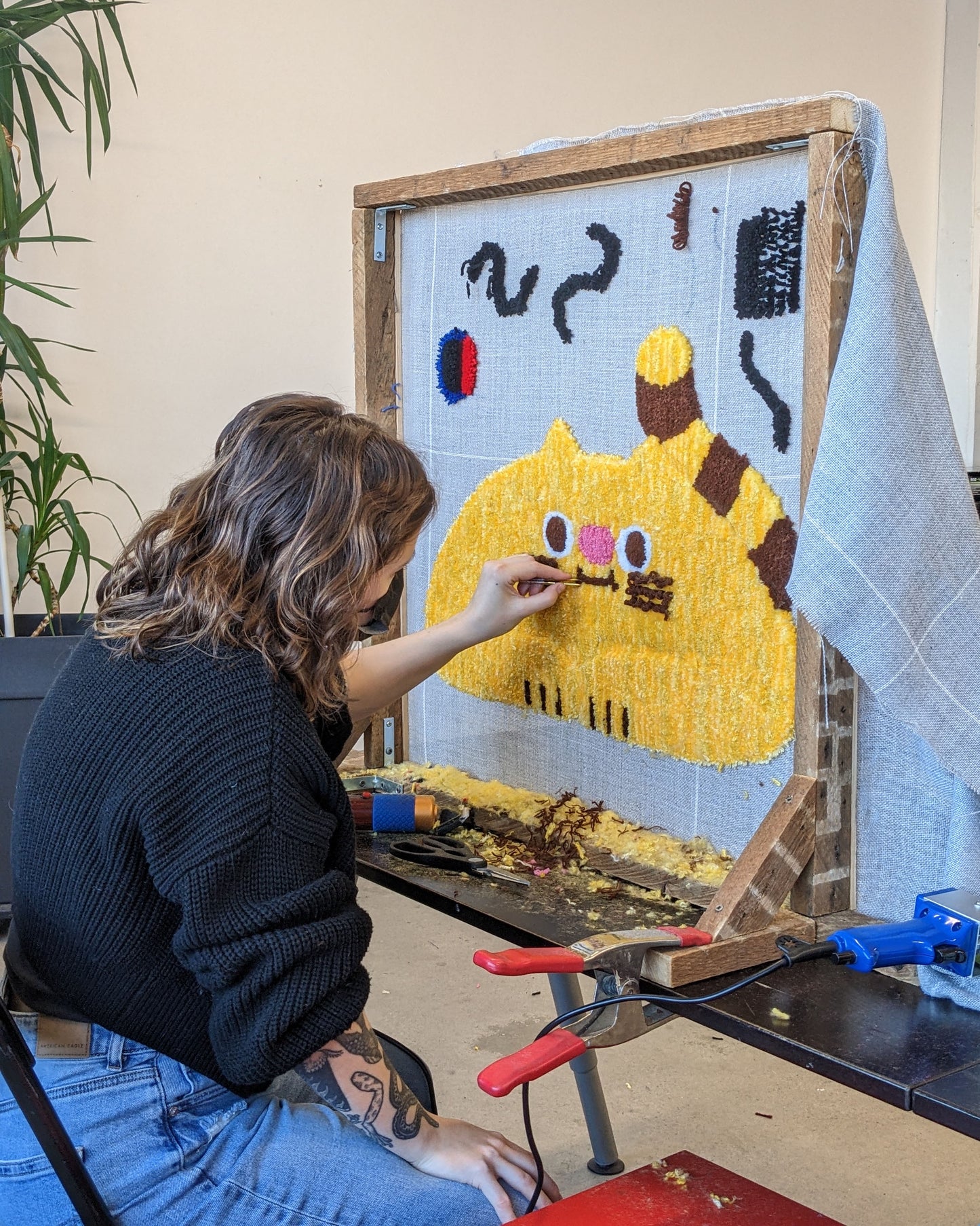 Atelier de touffetage