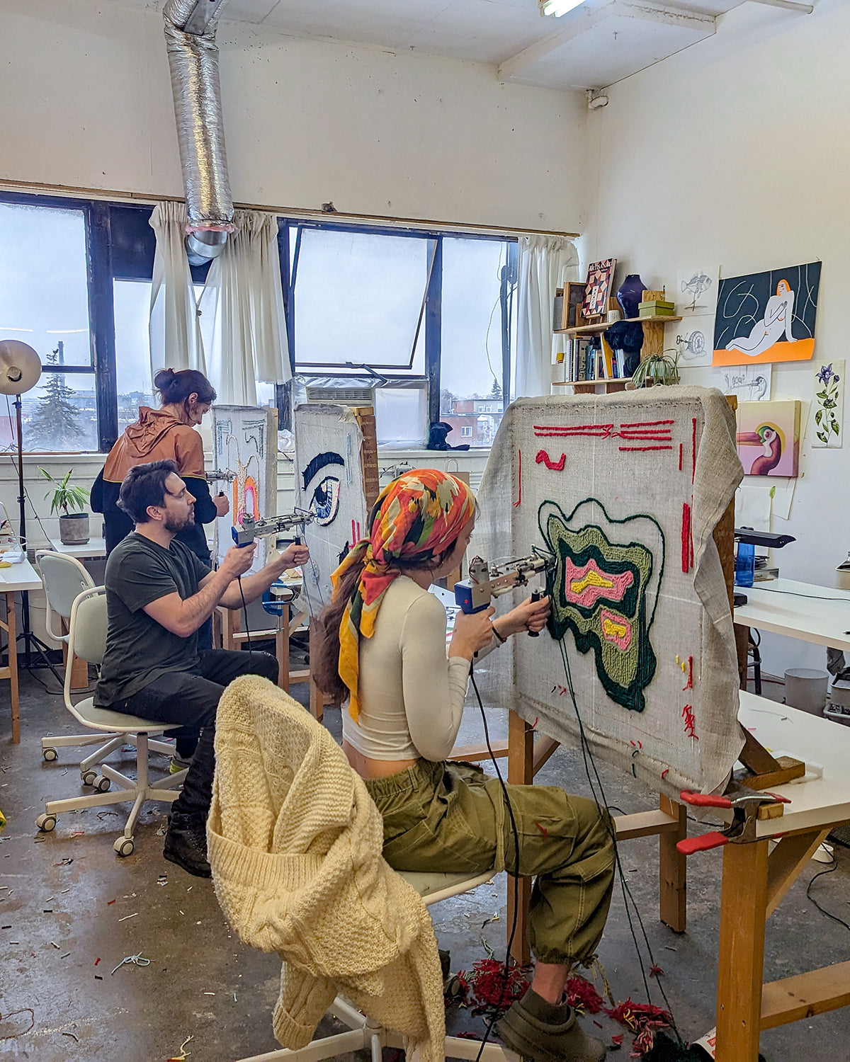 Atelier de touffetage