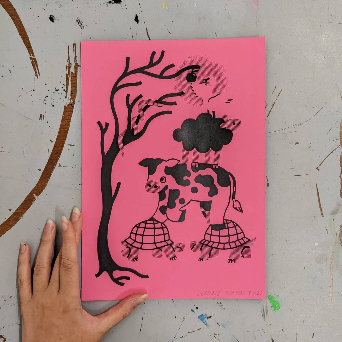 Print sériegraphié "Jardin d'Eden"