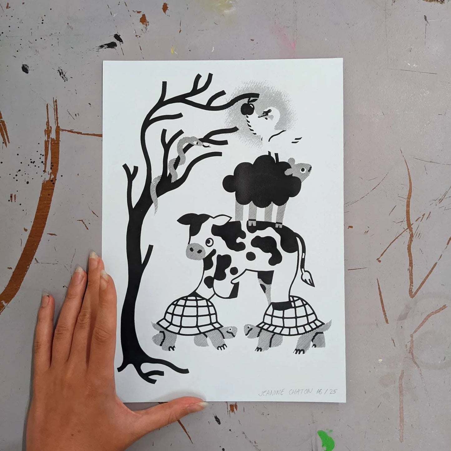Print sériegraphié "Jardin d'Eden"