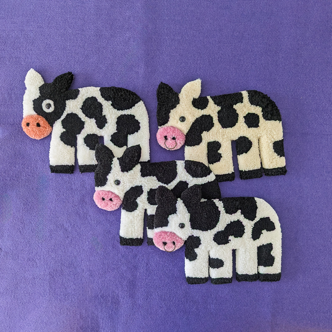 Petite tapisserie décorative vache (précommande)