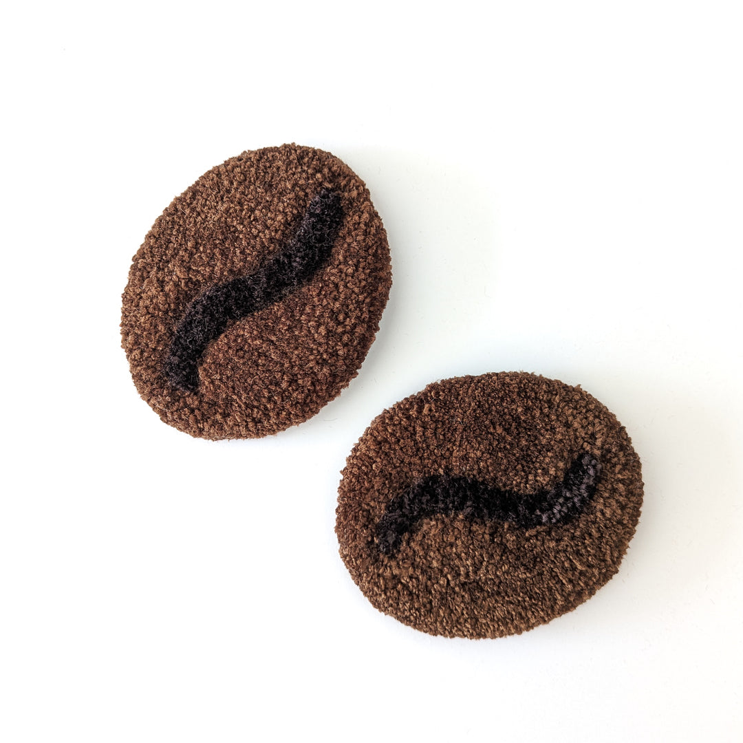Lot de 2 sous-verres grains de café