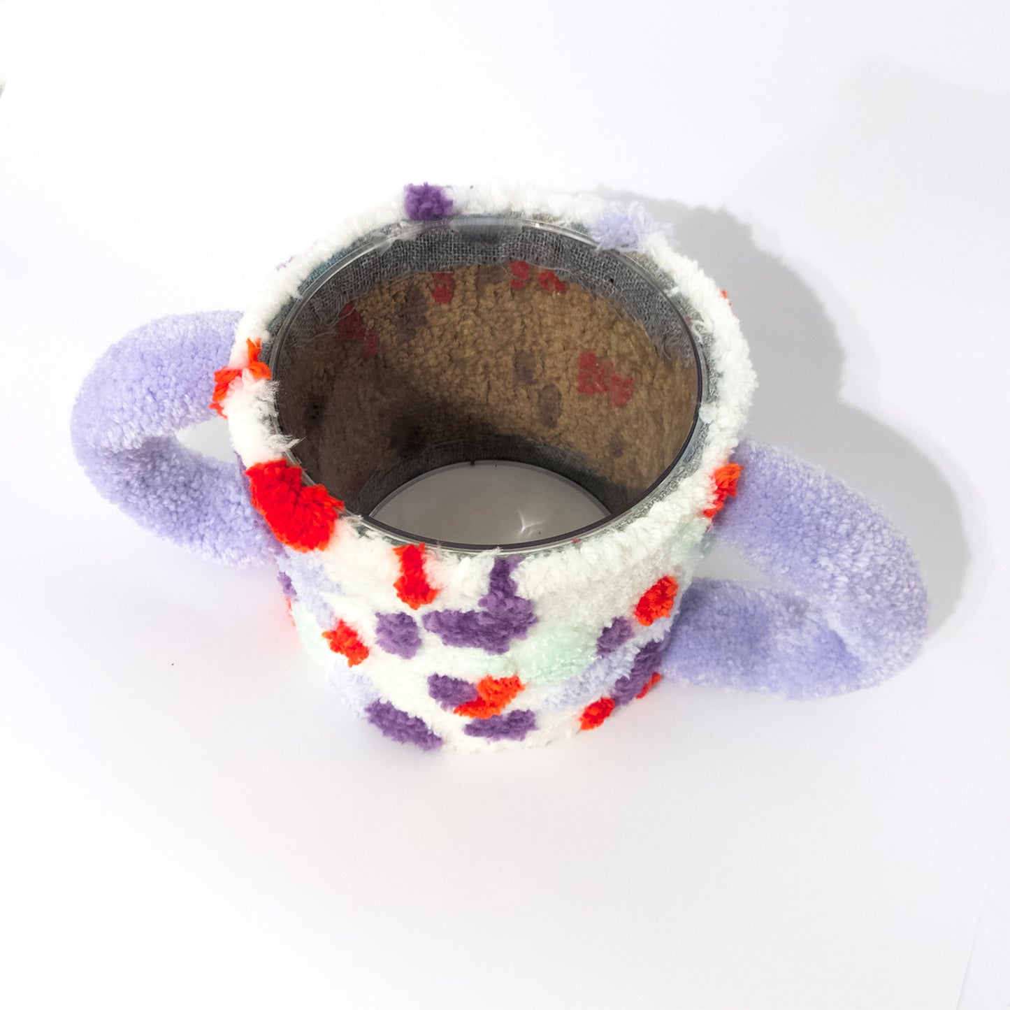 Pot de plantes touffeté - Terrazzo violet