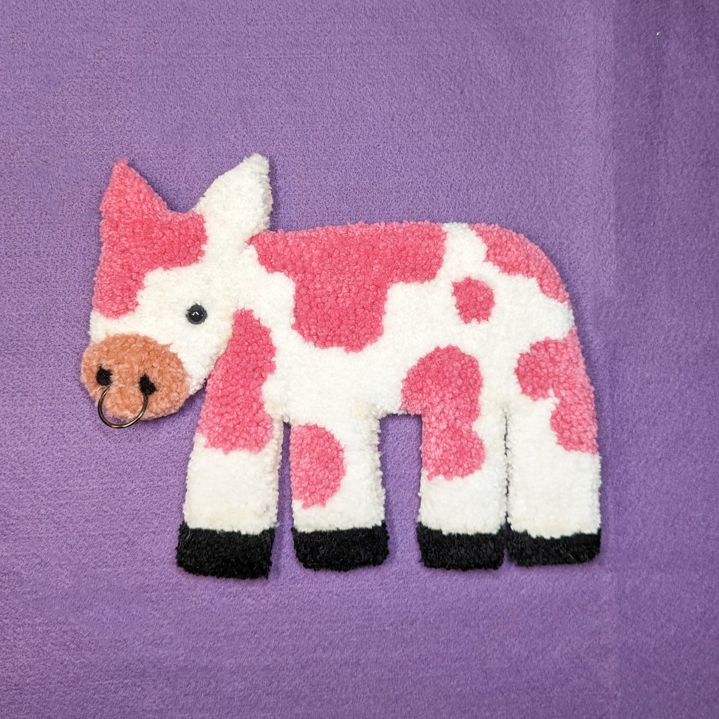 Petite tapisserie décorative vache (précommande)