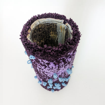 Tufted vase - Purple and blue