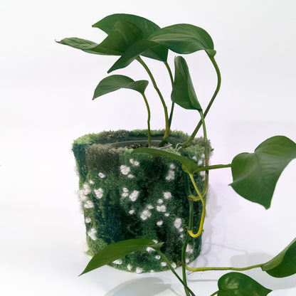 Tufted plant pot - Flowery moss