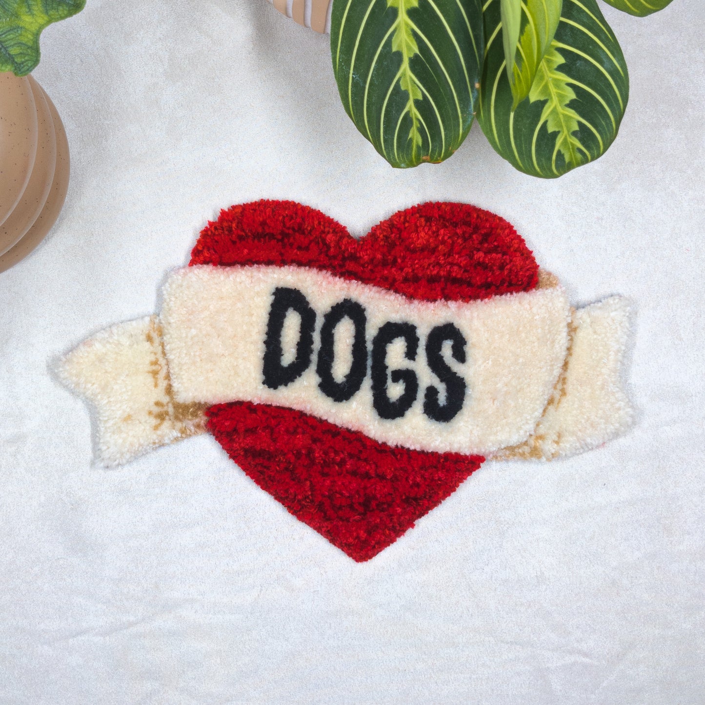 Small heart message decorative tapestry